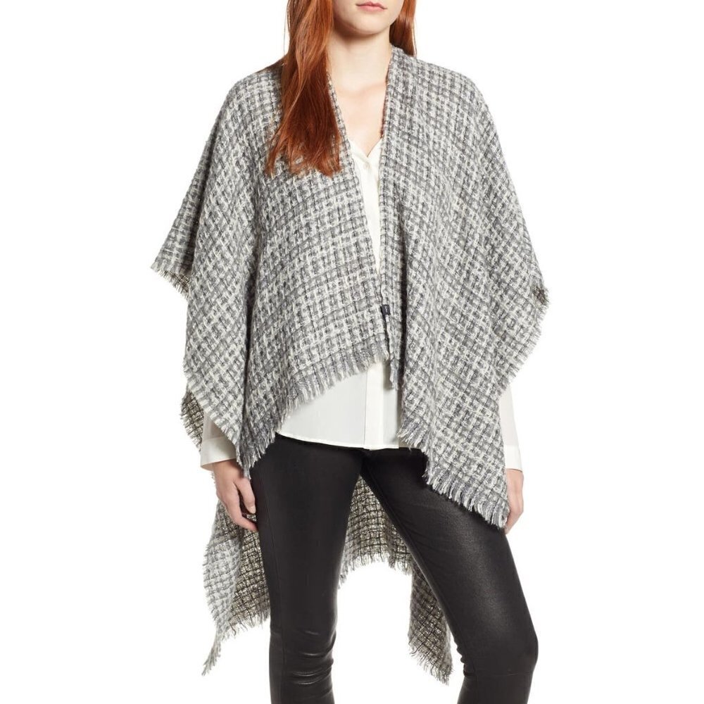 ECHO Metallic Tweed Ruana